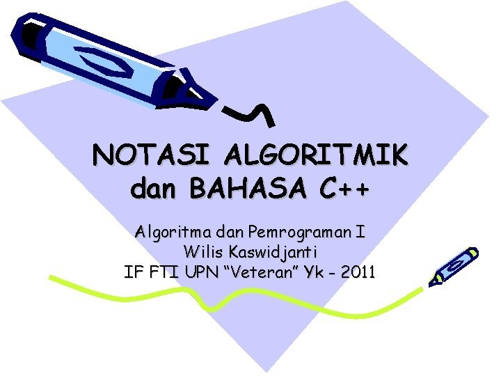 Bab3 Notasi Algoritma Dan Bahasa Pemrograman C++ | PDF